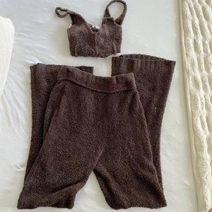 ❤️🔥UO BROWN SHERPA COZY SET